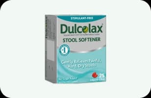 Dulcolax Stool Softener, 25 liquid gels, stimulant-free stool relief.